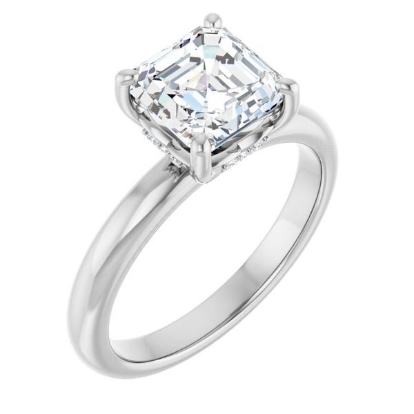 Hidden Halo-Style Engagement Ring