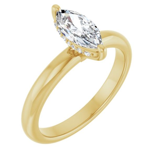Hidden Halo-Style Engagement Ring