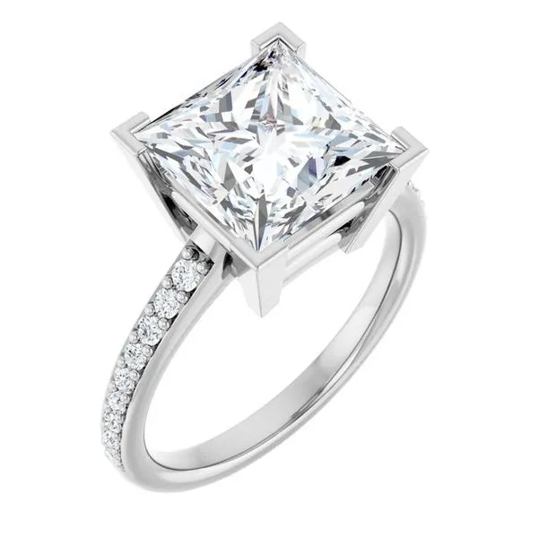 V-End Prong Engagement Ring