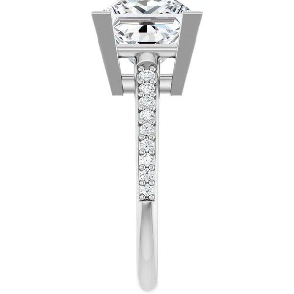 V-End Prong Engagement Ring Image 4 Ocean View Jewelers Millville, DE
