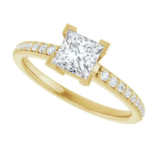 V-End Prong Engagement Ring Image 5 House of Silva Wooster, OH