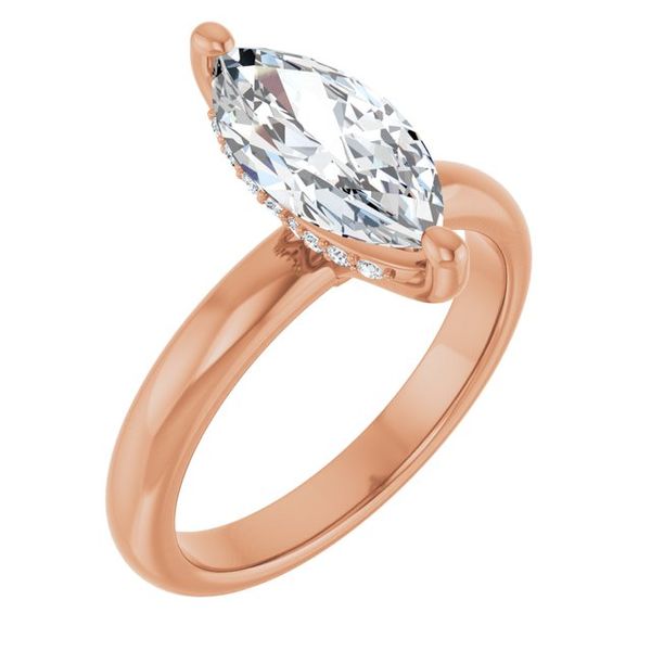 Hidden Halo-Style Engagement Ring