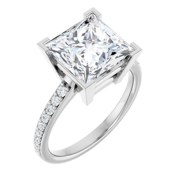 V-End Prong Engagement Ring