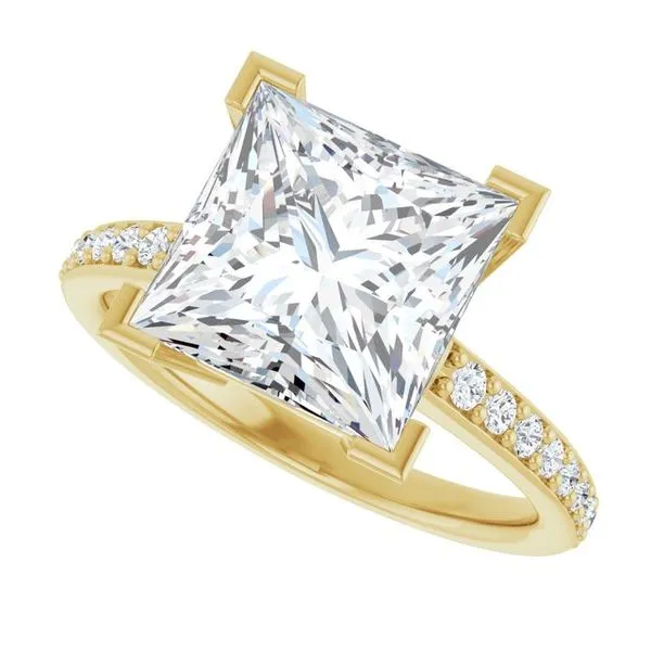 V-End Prong Engagement Ring Image 5 Don's Jewelry & Design Washington, IA