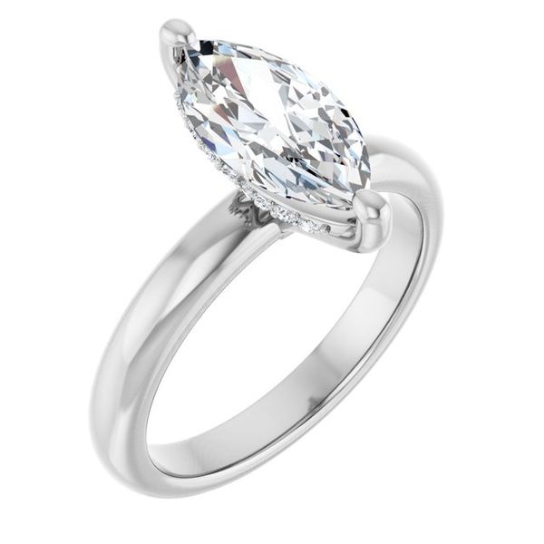 Hidden Halo-Style Engagement Ring