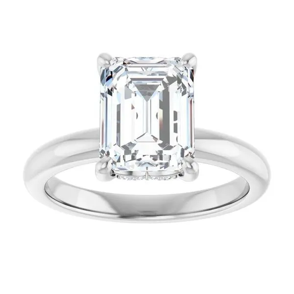 Hidden Halo-Style Engagement Ring Image 3 Raleigh Diamond Fine Jewelry Raleigh, NC