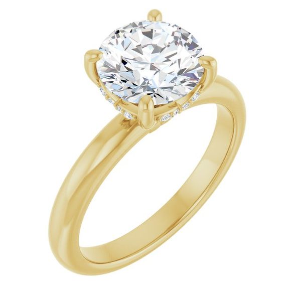 Hidden Halo-Style Engagement Ring