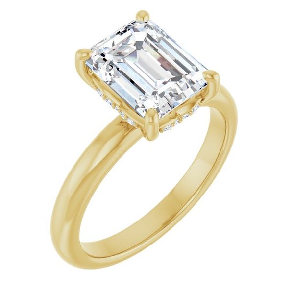 Hidden Halo-Style Engagement Ring