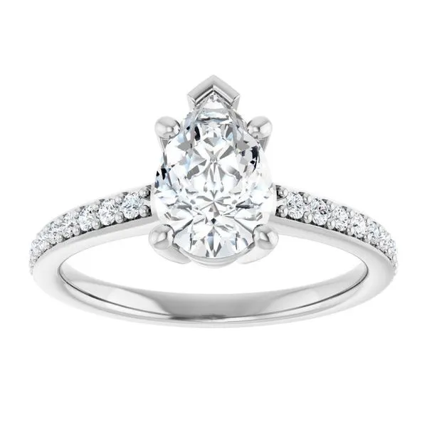 V-End Prong Engagement Ring Image 3 Eskews Fine Jewelers Lee's Summit, MO