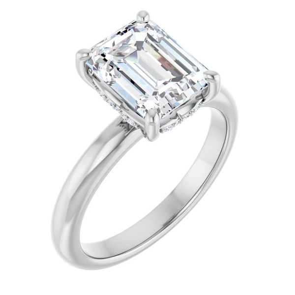 Hidden Halo-Style Engagement Ring
