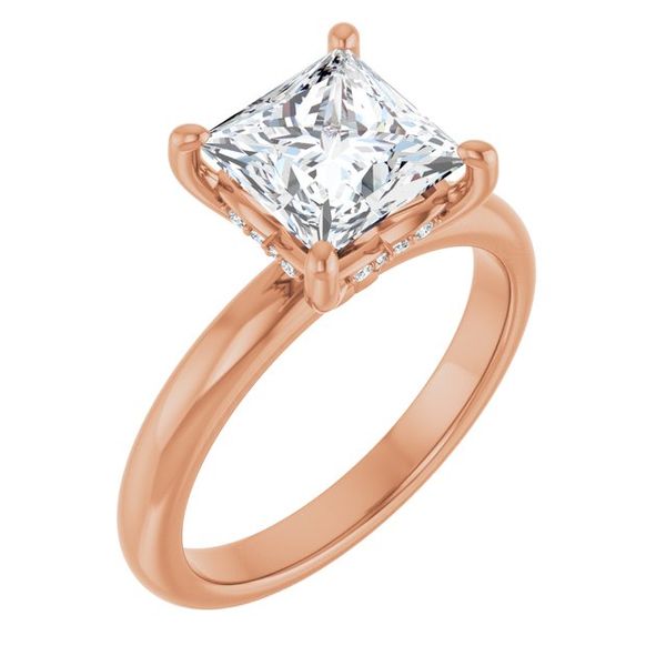 Hidden Halo-Style Engagement Ring