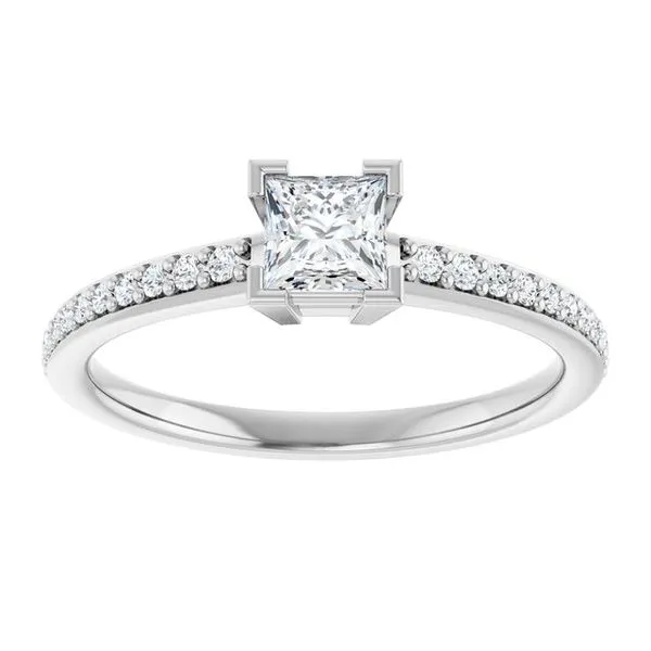 V-End Prong Engagement Ring Image 3 Jimmy Smith Jewelers Decatur, AL