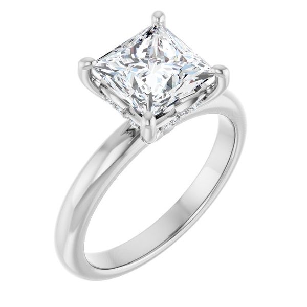 Hidden Halo-Style Engagement Ring