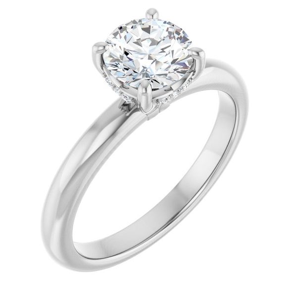 Hidden Halo-Style Engagement Ring