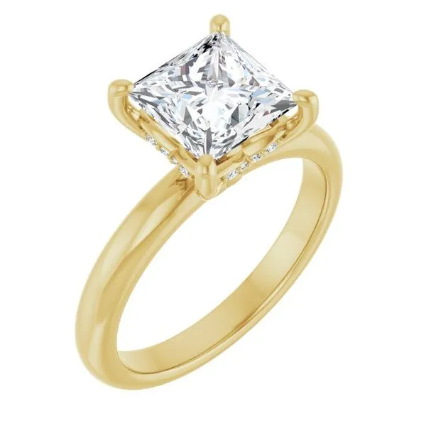 Hidden Halo-Style Engagement Ring