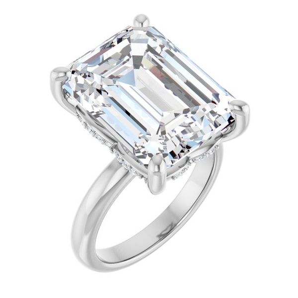 Hidden Halo-Style Engagement Ring