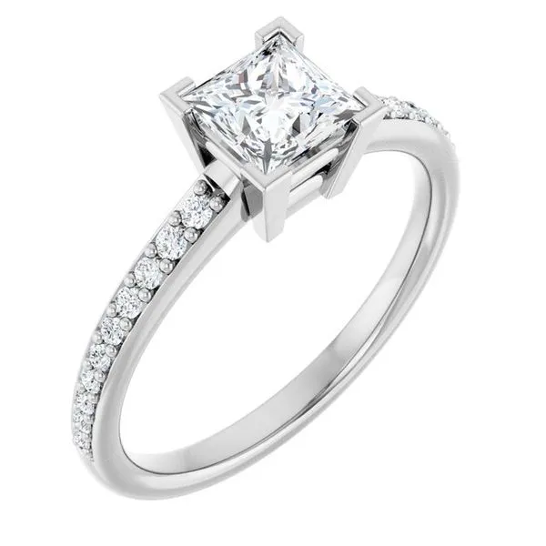 V-End Prong Engagement Ring