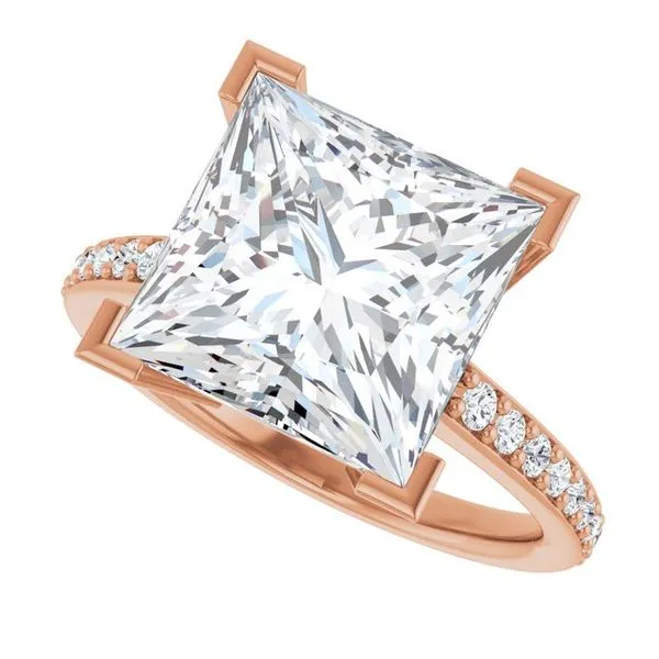 V-End Prong Engagement Ring Image 5 Hudson Valley Goldsmith New Paltz, NY