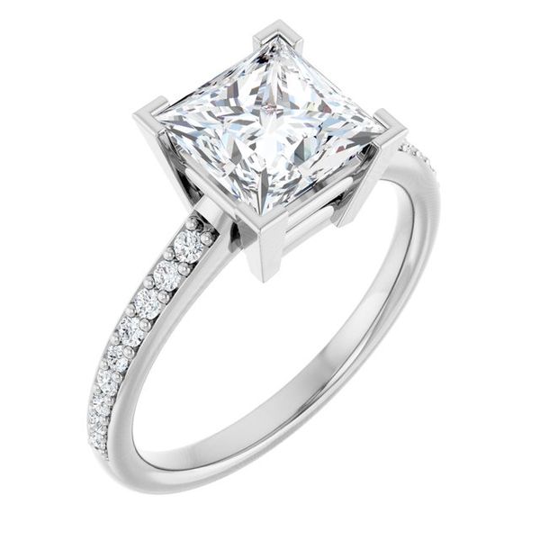 V-End Prong Engagement Ring