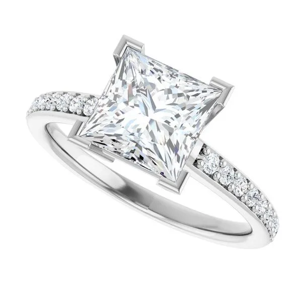 V-End Prong Engagement Ring Image 5 Ocean View Jewelers Millville, DE