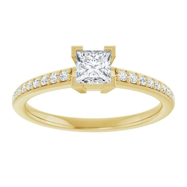 V-End Prong Engagement Ring Image 3 Clater Jewelers Louisville, KY