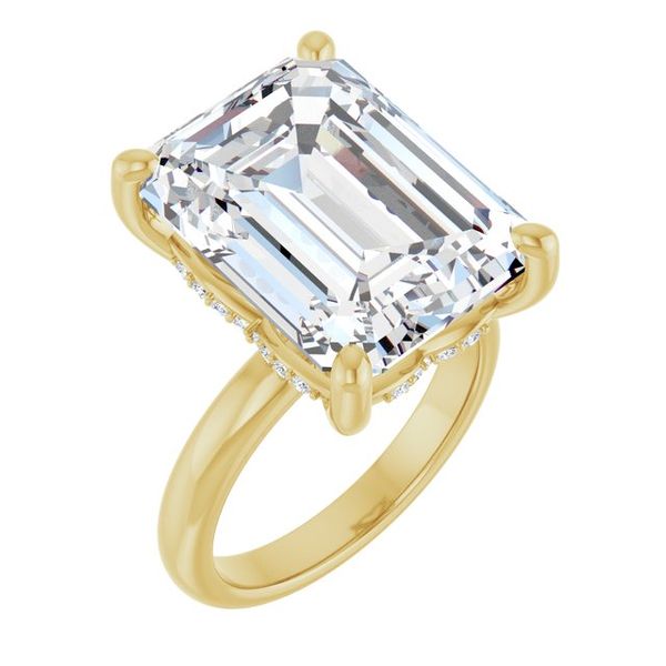 Hidden Halo-Style Engagement Ring