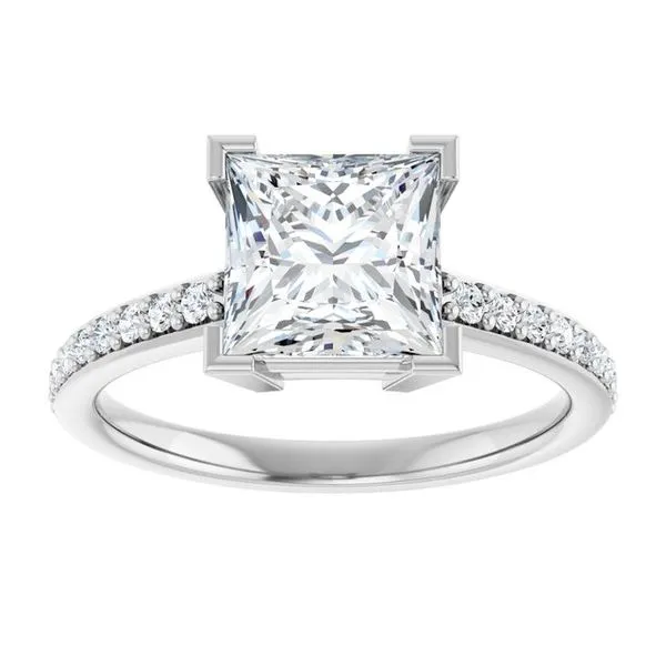 V-End Prong Engagement Ring Image 3 Shipley's Fine Jewelry Hampstead, MD