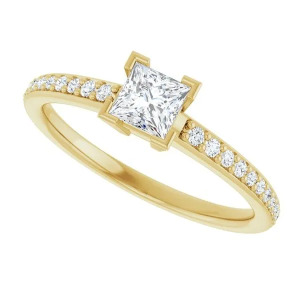 V-End Prong Engagement Ring Image 5 Jimmy Smith Jewelers Decatur, AL