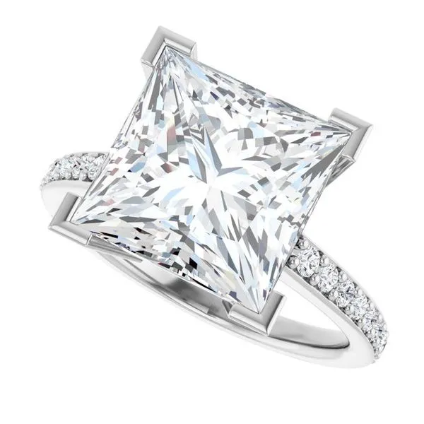 V-End Prong Engagement Ring Image 5 Don's Jewelry & Design Washington, IA