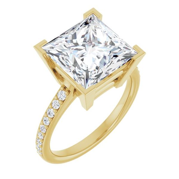 V-End Prong Engagement Ring