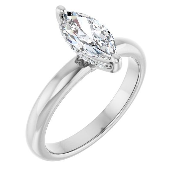 Hidden Halo-Style Engagement Ring