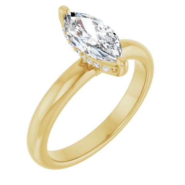 Hidden Halo-Style Engagement Ring