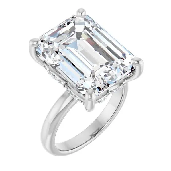 Hidden Halo-Style Engagement Ring Dripping Diamonds Dripping Springs, TX