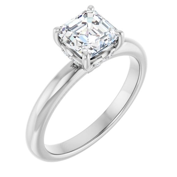 Hidden Halo-Style Engagement Ring