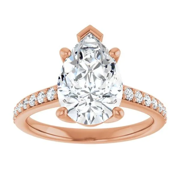 V-End Prong Engagement Ring Image 3 Rox Atlanta Jewelers Decatur, GA