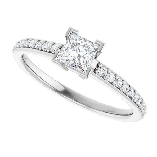 V-End Prong Engagement Ring Image 5 Clater Jewelers Louisville, KY
