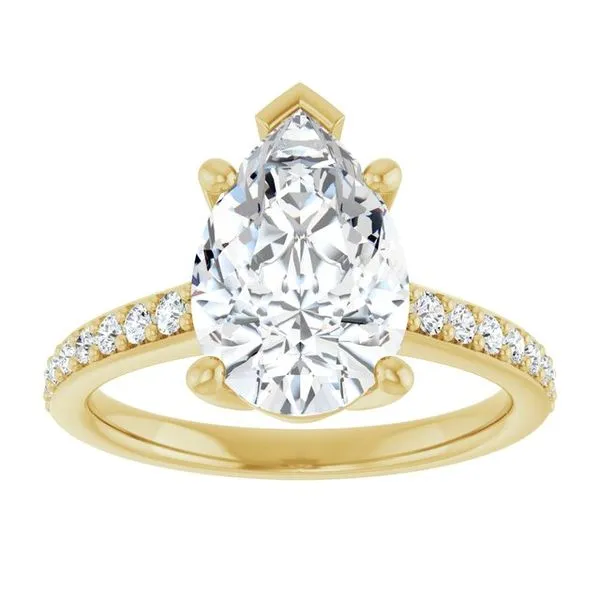 V-End Prong Engagement Ring Image 3 Rox Atlanta Jewelers Decatur, GA