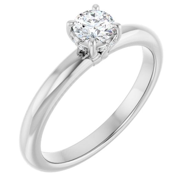 Hidden Halo-Style Engagement Ring