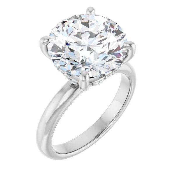 Hidden Halo-Style Engagement Ring