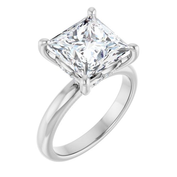 Hidden Halo-Style Engagement Ring