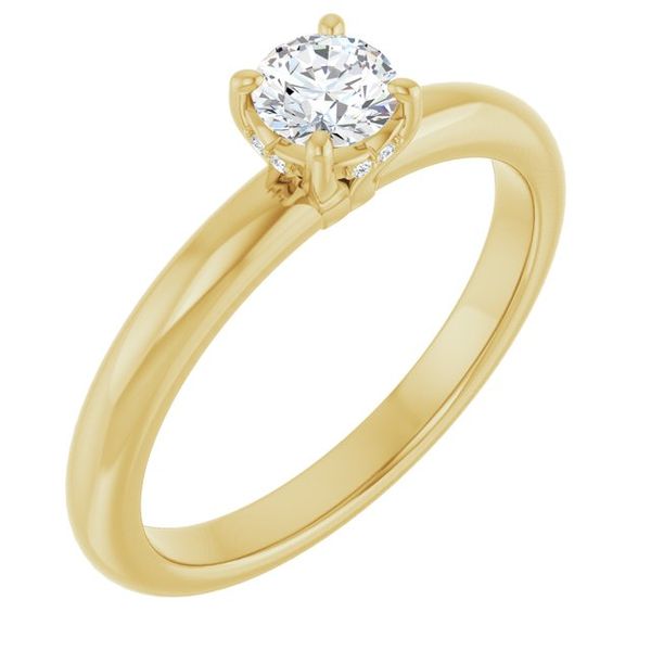 Hidden Halo-Style Engagement Ring