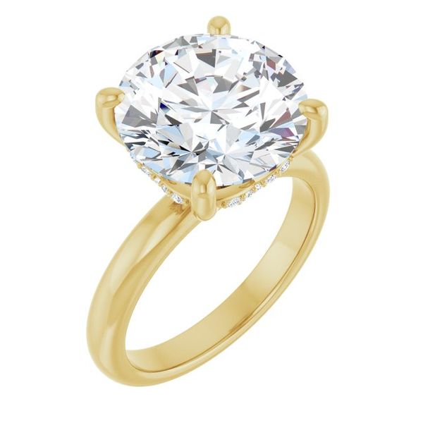 Hidden Halo-Style Engagement Ring