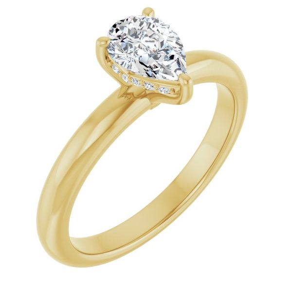 Hidden Halo-Style Engagement Ring