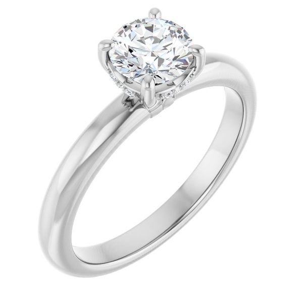 Hidden Halo-Style Engagement Ring
