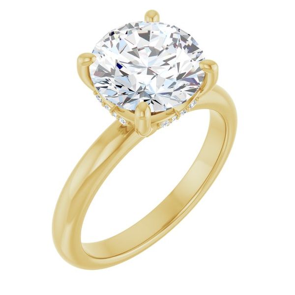Hidden Halo-Style Engagement Ring