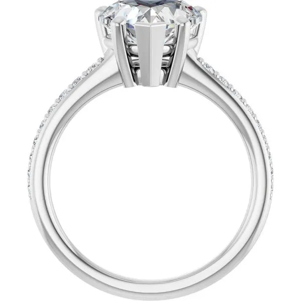 V-End Prong Engagement Ring Image 2 Rox Atlanta Jewelers Decatur, GA