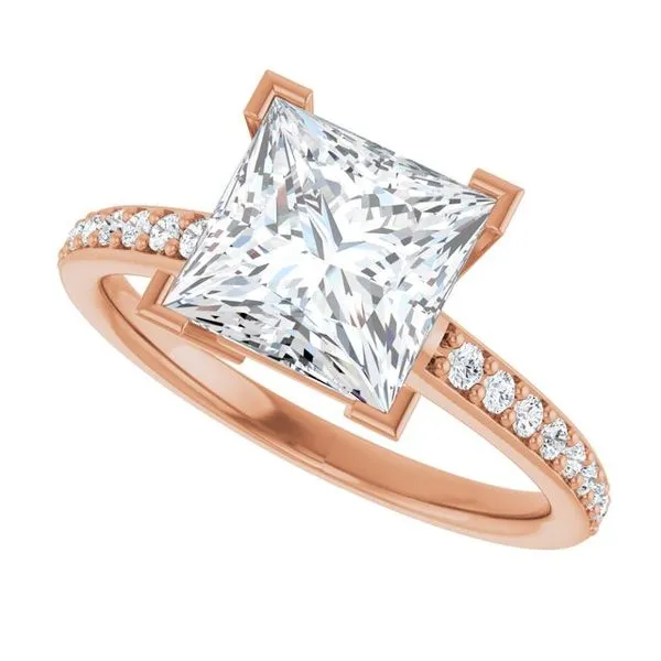 V-End Prong Engagement Ring Image 5 Don's Jewelry & Design Washington, IA