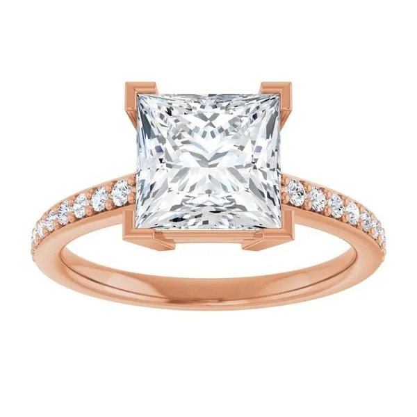 V-End Prong Engagement Ring Image 3 JF Jones Jewelers Rochester, NY