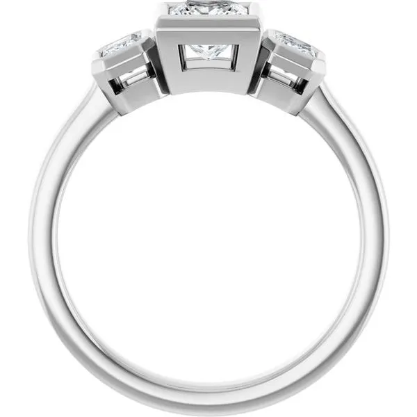 Bezel-Set Three-Stone Engagement Ring Image 2 Mark Jewellers La Crosse, WI
