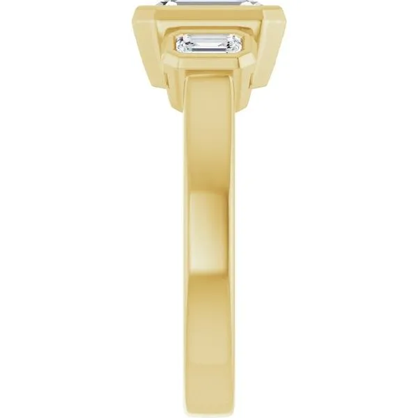 Bezel-Set Three-Stone Engagement Ring Image 4 Mark Jewellers La Crosse, WI